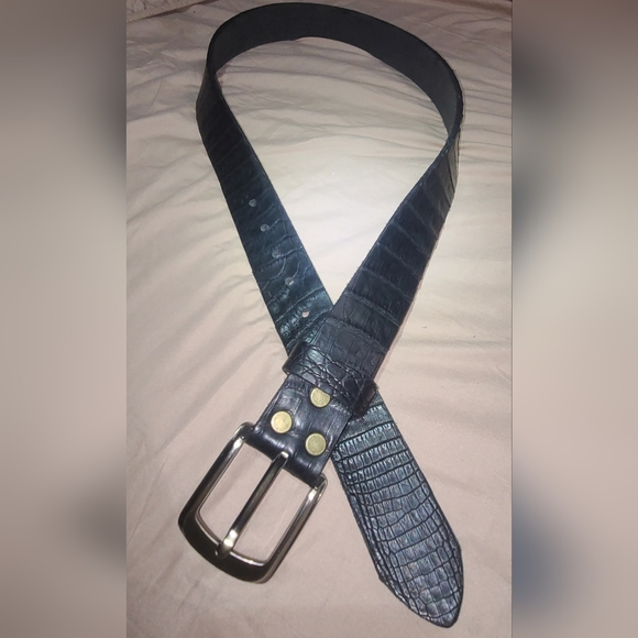 Handmade Caiman Crocodile Leather Belt Alligator Snakeskin Exotic (any size ava)